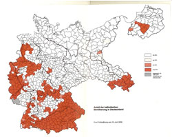 Porcentaje de católicos en Alemania en el año de las elecciones que ganó Hitler (más oscuro, mayor porcentaje) images/stories/imagenes_articulos/eventos/08.10.03 catolicos y holocausto -mad/catolicos_alemania_1.jpg
